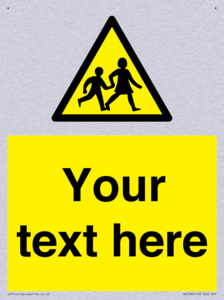 Custom Warning children Sign